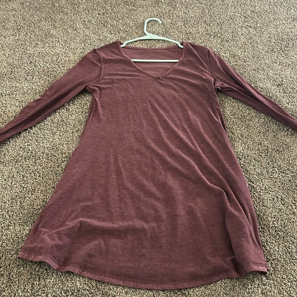 Purple sleeved dress in size S